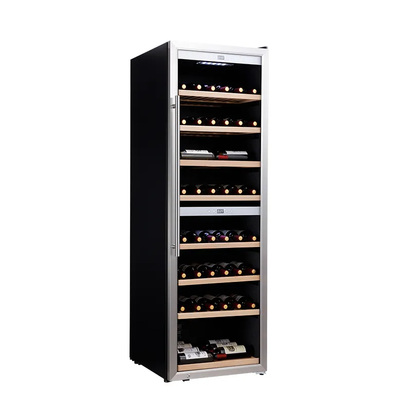 Wholesale Tall Freestanding Large Display Dual Zone Wine Cooler Fridge With Lock