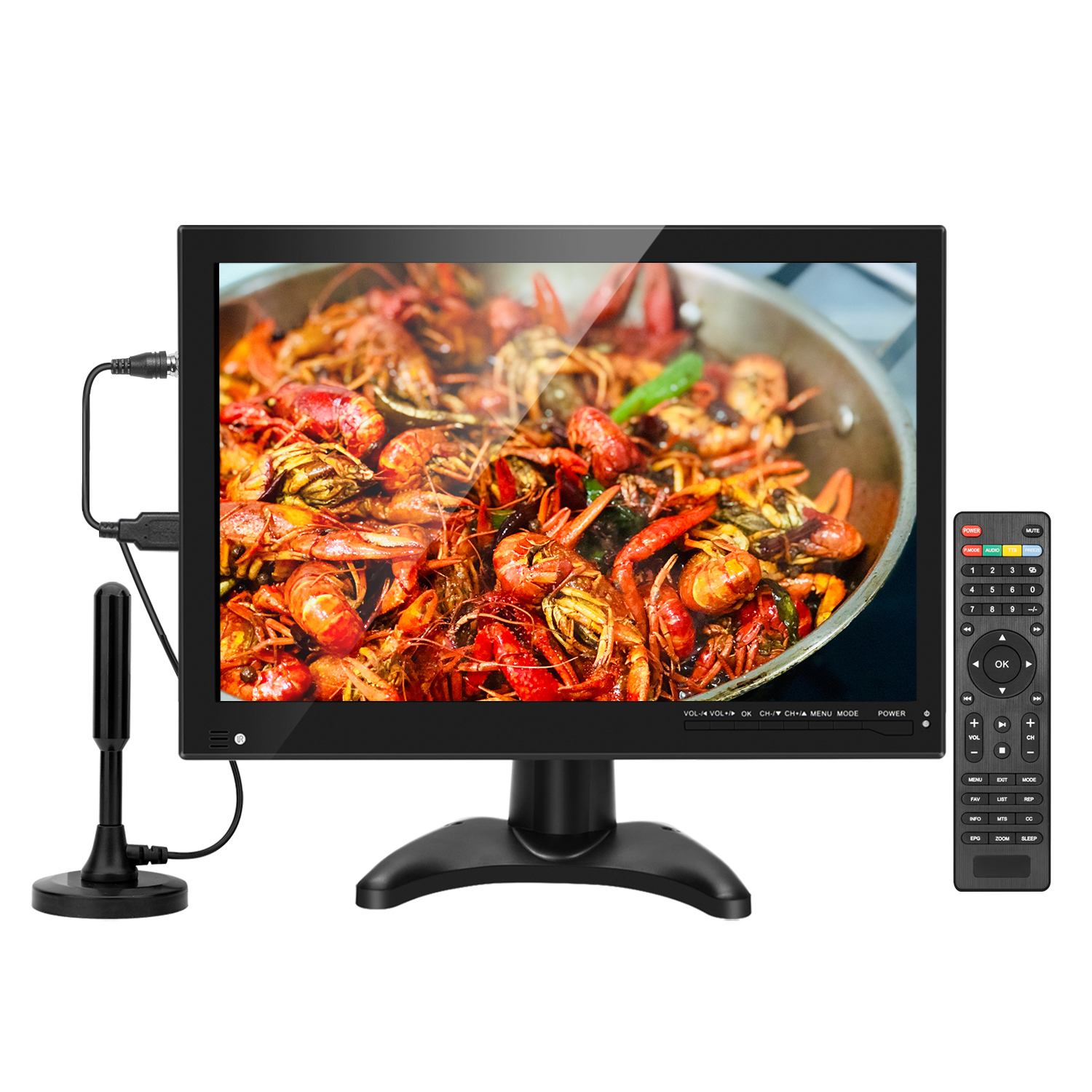 Оптовая продажа 14,1 дюймов телевизор с плоским экраном цифрового ATSC DVB-T2 ISDB-T Аналоговое ТВ мини