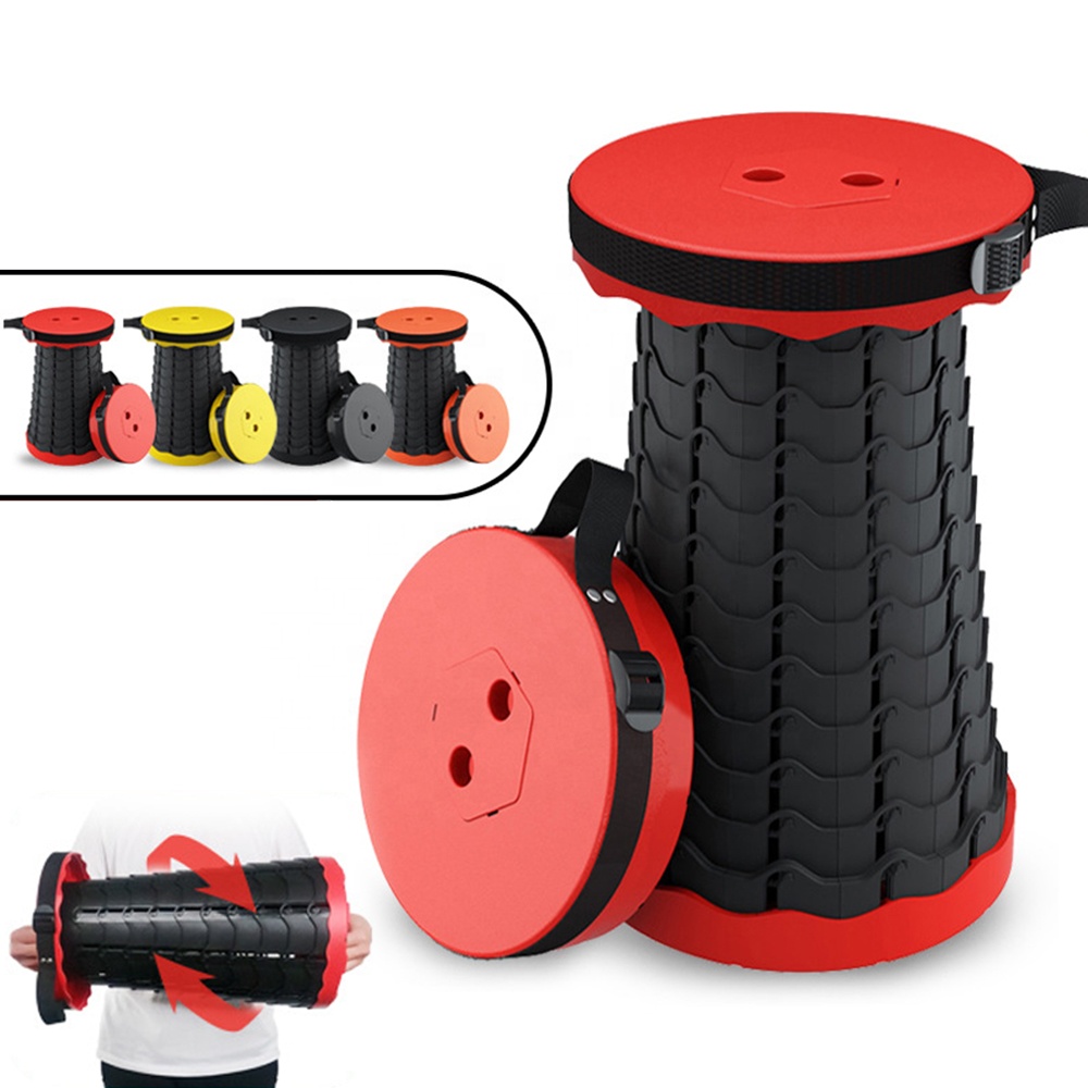 Outdoor Plastic Stools Retractable Small Portable Foot Stool Portable Folding Telescopic Stool