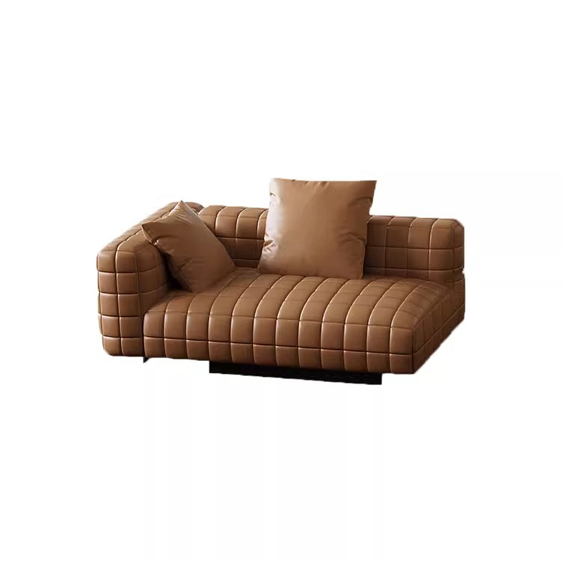 Italian-Style Light Luxury Minimalist Genuine Leather Large-Scale Villas Hotels Vintage Style Living Room Sofa Modular