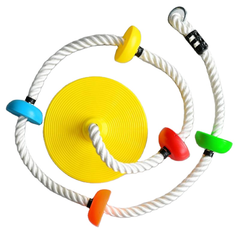 2021 climbing rope tree swing for kids with platforms and disc swings seat