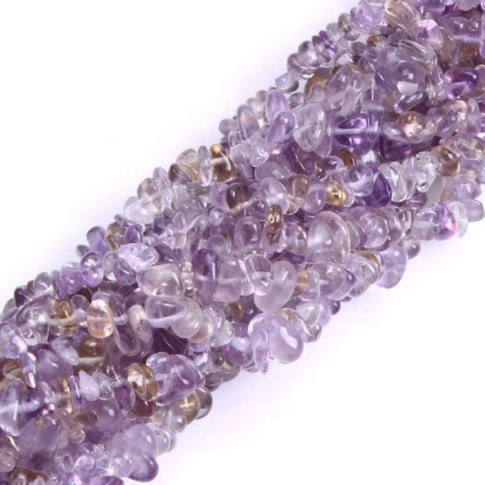 5-8mm Ametrine Precious Gemstone Chips,Loose Beads for Jewelry Making,DIY Handmade Craft Supplies