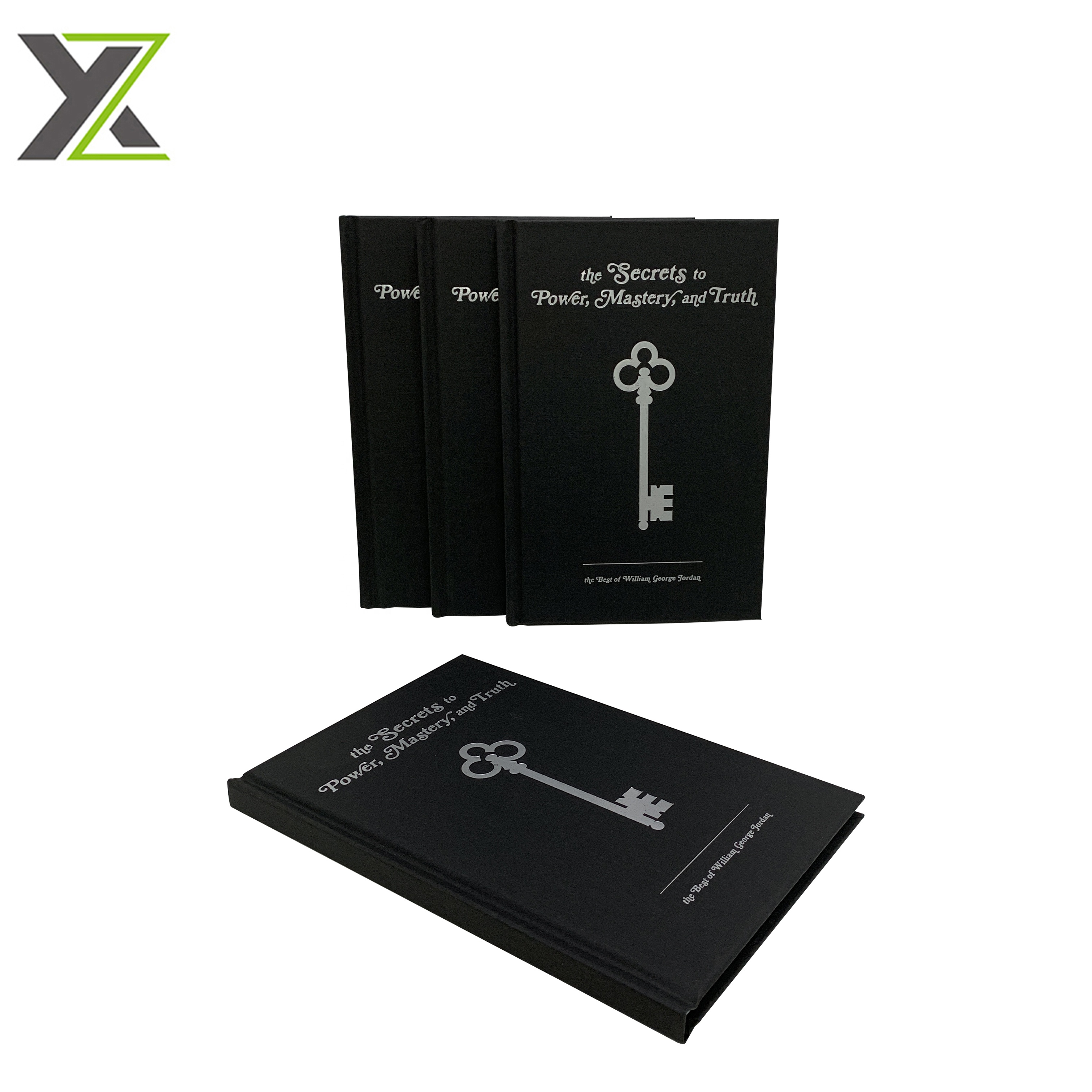 Customized hardcover catalogue book printing with silver stamping logo