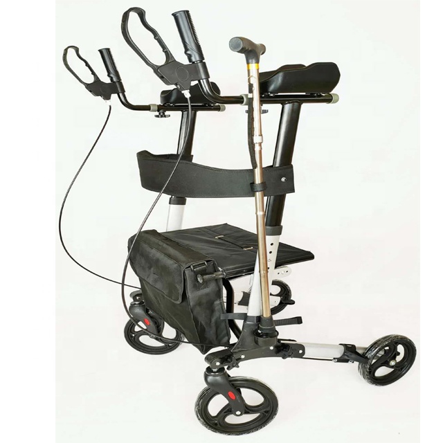 Горячая продажа Складные легкие коляски Rollator реабилитационные терапевтические принадлежности ходунки и роликовые прогулки с сиденьем