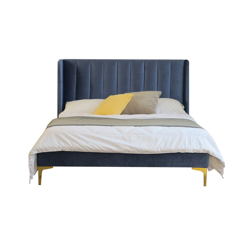 Latest Modern Simple Design Upholstered Fabric Storage Bed Frame bedroom furniture fabric bed