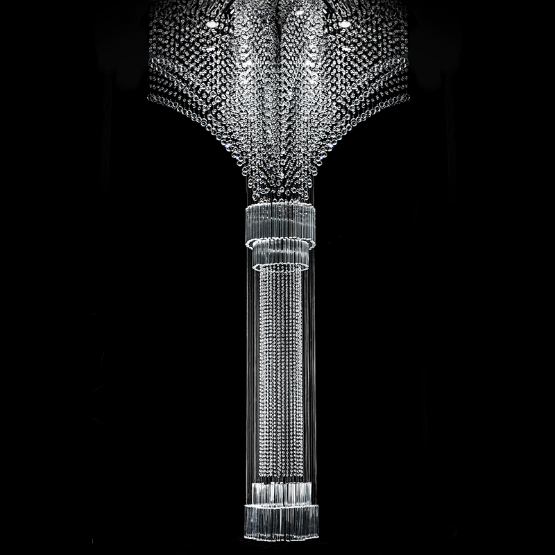 Hot Sell Cylindrical Crystal Pillar Column Indoor Soft Load Wedding Backdrop for Wedding Stage Party Decoration