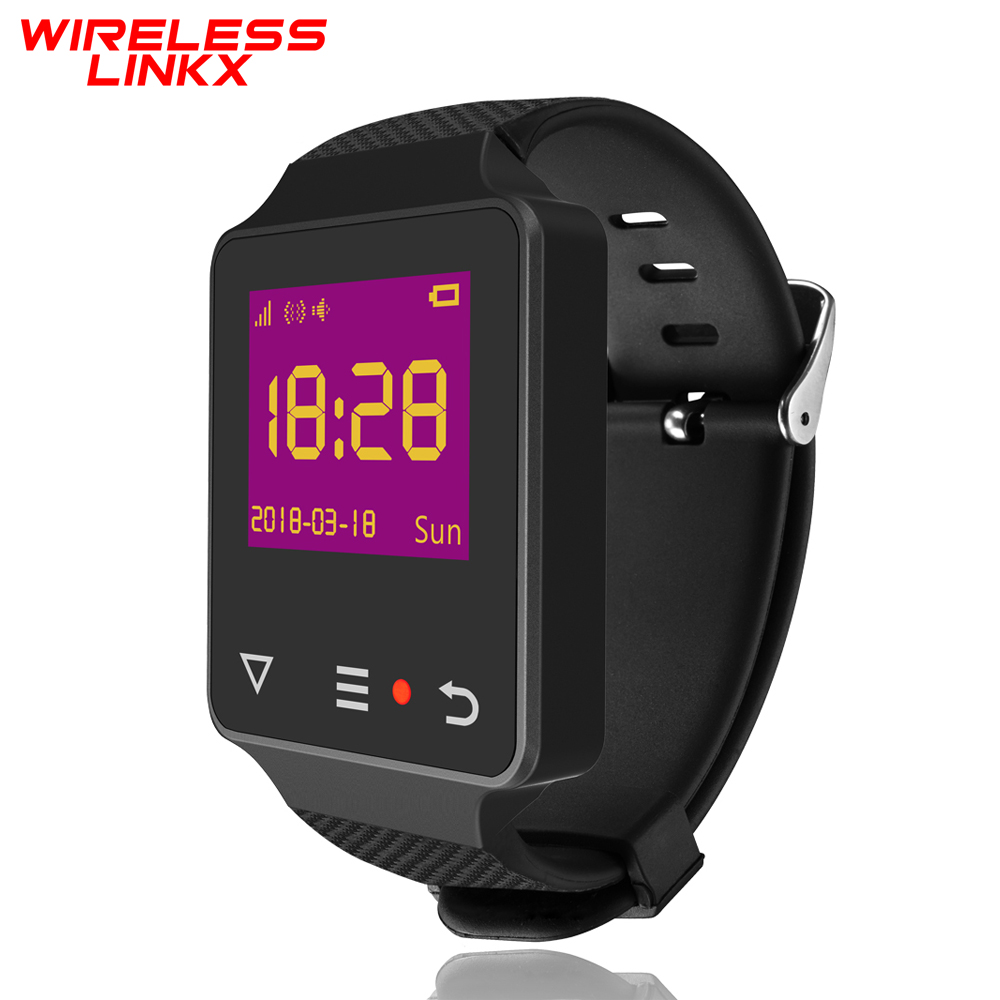 Wireless Waterproof Waiter Buzzing Digital Wristband Wrist Watch Caregiver Pager