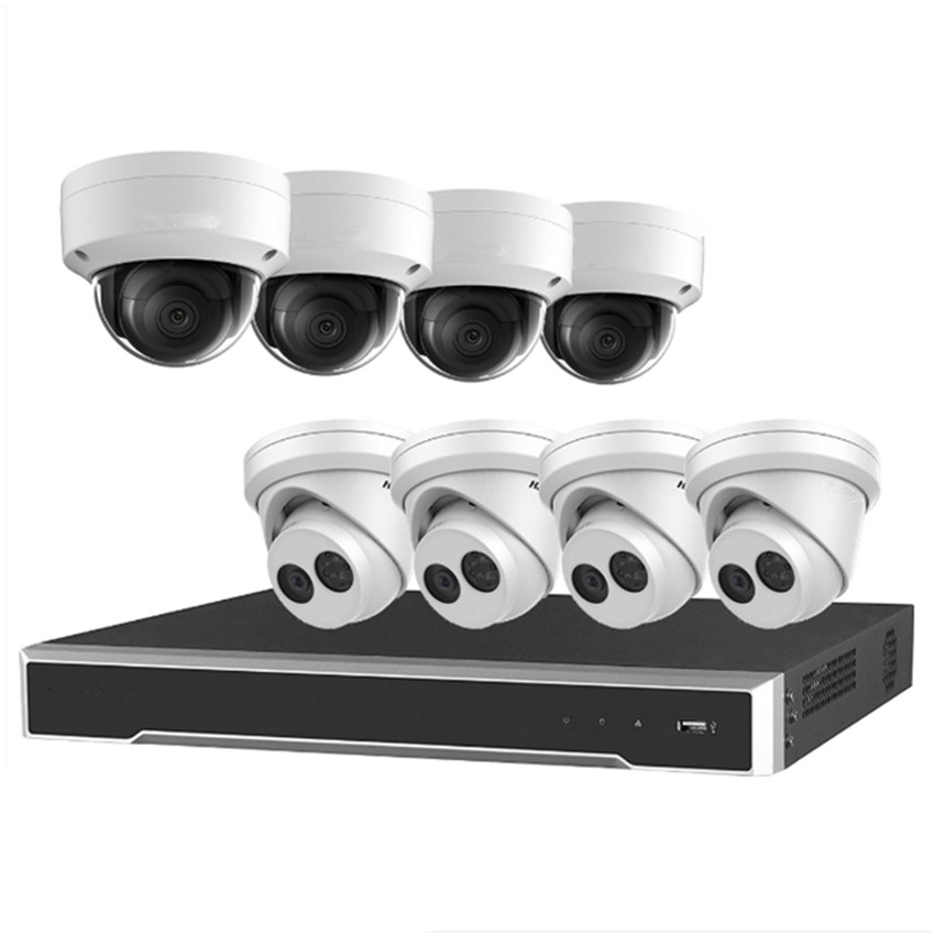 4K Hik vision H.265 IP KIT 8 шт. купольные и туррентные камеры работают с 8CH NVR/4 ТБ HDD опционально