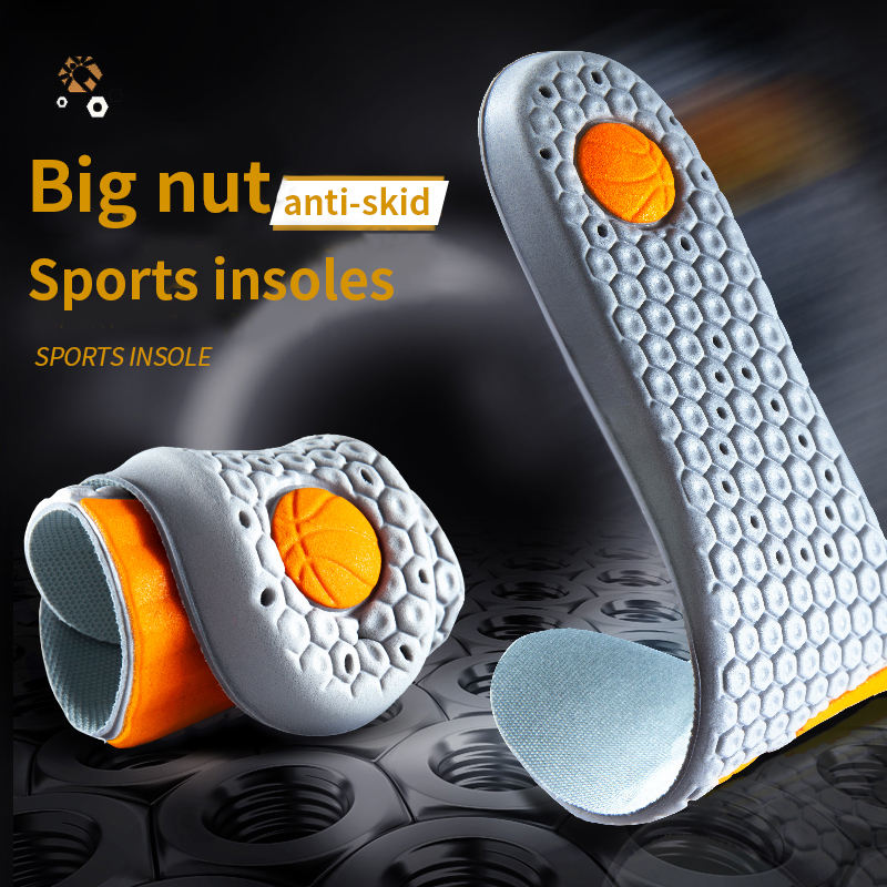 Breathable Sweat-Absorbing Comfortable Shock-Absorbing Basketball Running Shoe Pad PU Memory Foam Sports Insole For Shoe