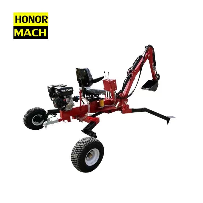 Digging foundations ,towable backhoe digger, towable backhoe