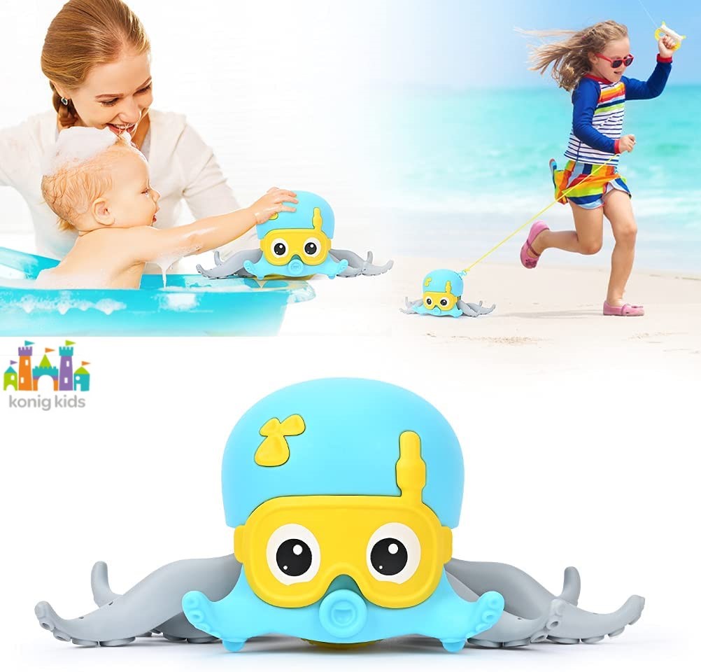 Konig Kids New Arrivals Bath Toy Animal Octopus Amphibious Toy Toddler Pool Toys