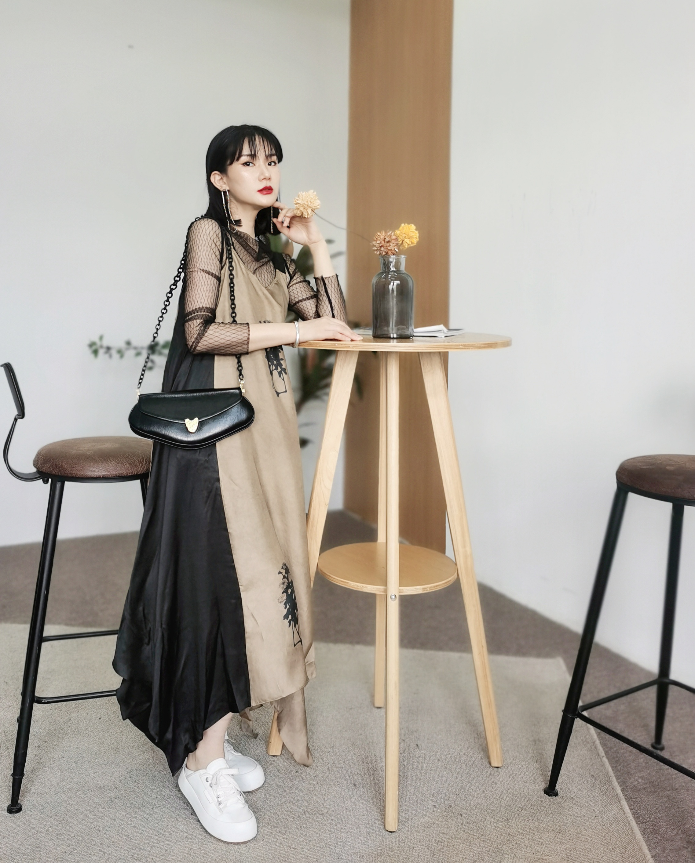 Autumn 100% Silk Long Dresses Blusas De Vestir High-end Women's Clothing Korean Blouse Casual Dress 2021 Robe En Soie