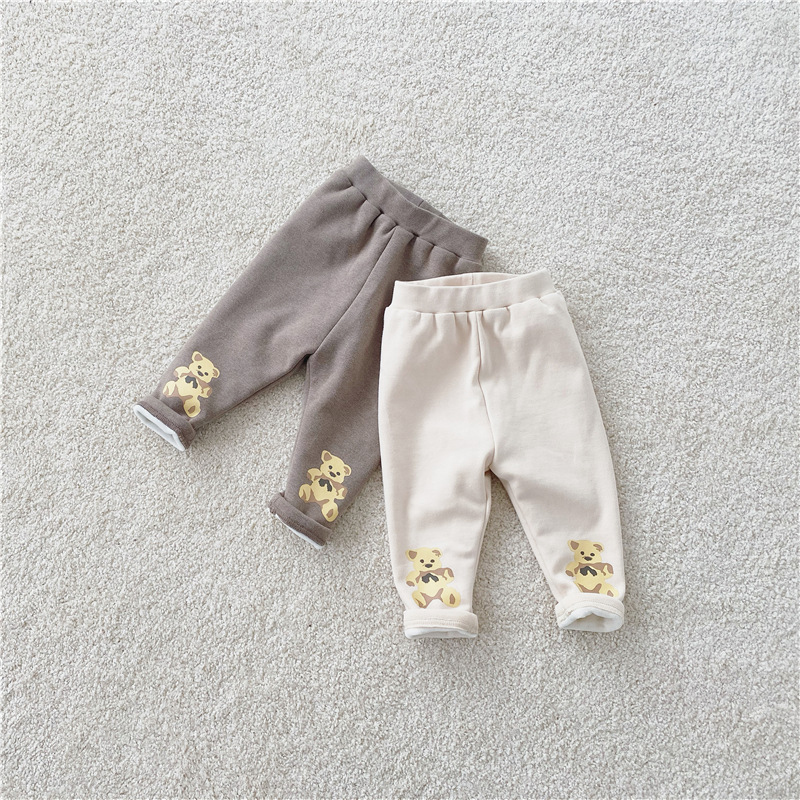 Q2-baby 3985 Новинка, оптовая продажа унисекс для маленьких мальчиков и девочек; Сезон осень-зима; Плотный хлопок детские брюки для девочек