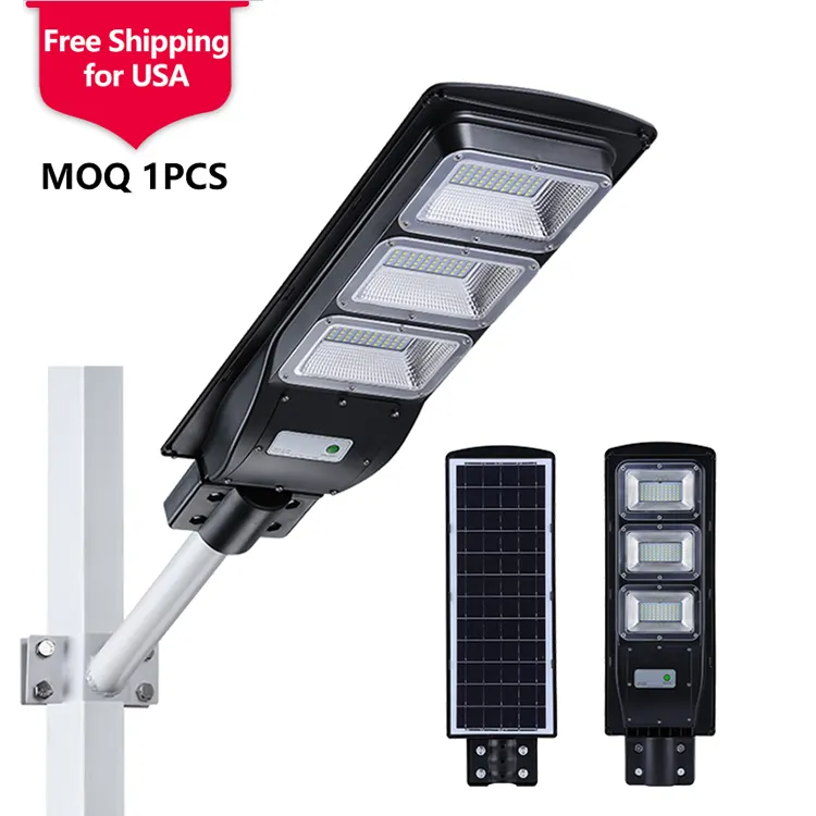 Free Shipping 20w 40 60w Ip65 Outdoor Integrated Motion Sensor All In One Solar Led Street Light