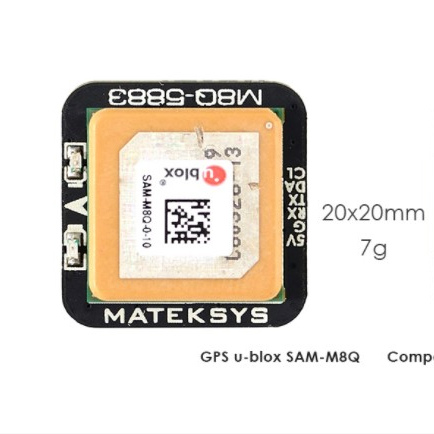 Системы Matek M8Q-5883 72 канала Ublox SAM-M8Q GPS & QMC5883L с компасом модуль для Радиоуправляемый гоночный Дрон с видом от первого лица