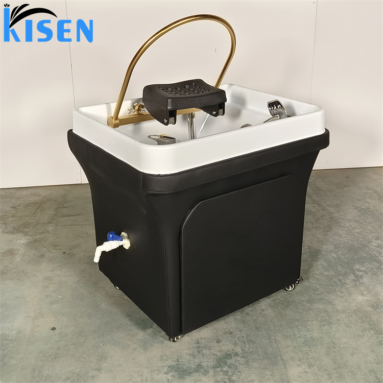Kisen Wholesale Custom Hair Salon Washing Chair Lay Down Head Spa Water Circulation Thai Massage Shampoo Bed