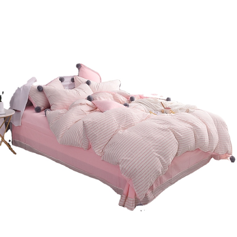 Реальная оптовая продажа 100% хлопок постельное белье _set_bed_sheets King Size для гостиной