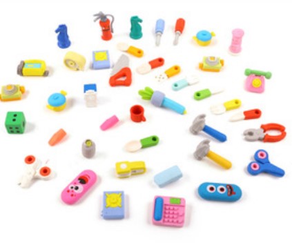 Custom eraser rubber Eraser customization UV or heat transfer printing small moq