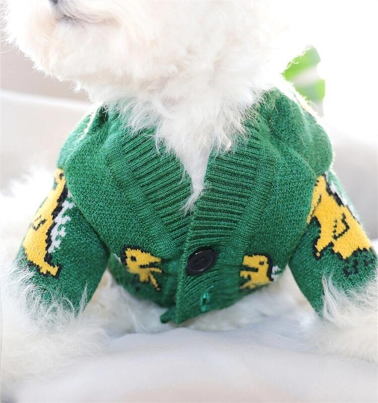 2021 wholesale drop shipping spring/autumn low pet apparel pet four-legged clothing dogs coat outdoor jacquard knit sweater