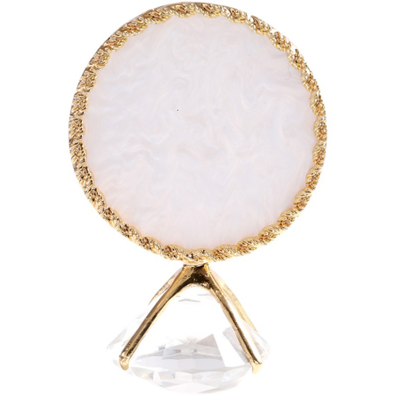 Diamond False Nail Art Plate Tips Display Stand Golden Silver Rim Agate Palette Nail Polish Gel Display Photo Props Showing Tool