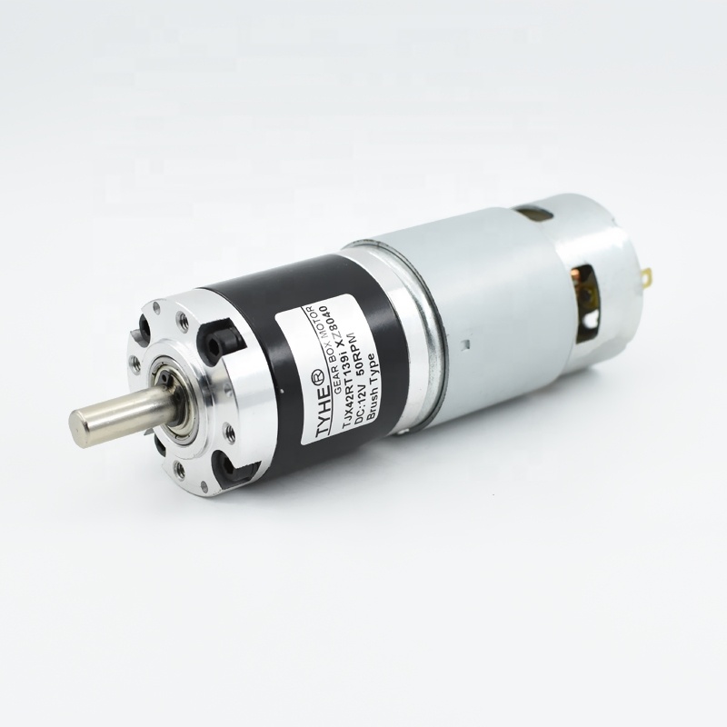 China Factory Direct Sales 42mm gearbox high torque 100kg 775 12v 50 rpm brushed dc planetary gear motor