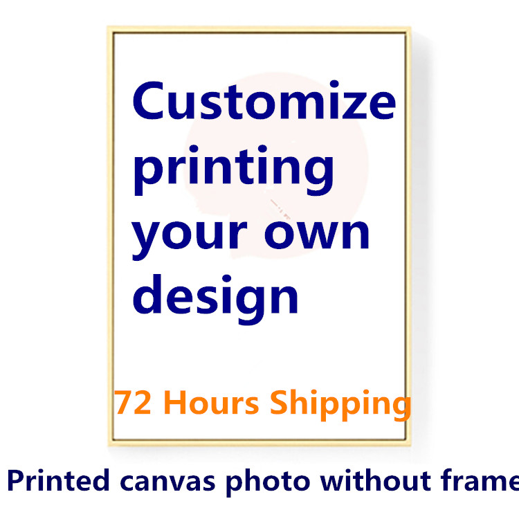 Dropshipping Diy Living Room Decoration Picture Poster Any Size Wall Art Custom Canvas Print Painting Inkjet Painted
