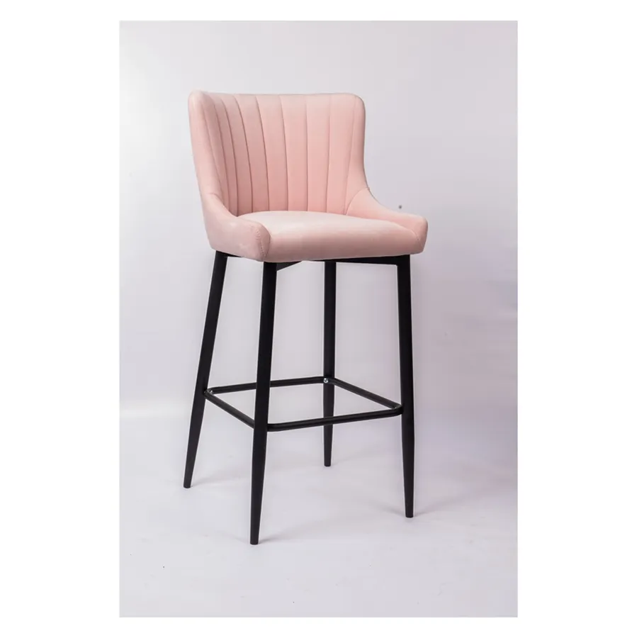 The Fine Quality Upholstered Luxury High Bar Chair Counter Chair Bar Stools