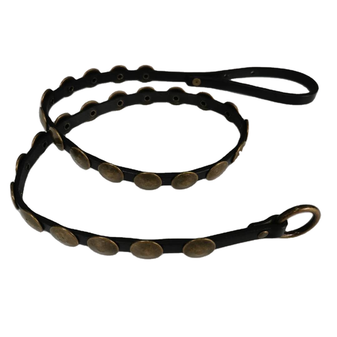 Width 10MM 100% Real Leather Waist Chain High Quality Metal Belt with Round Buckle