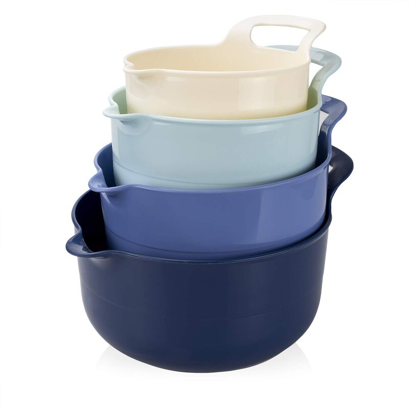 2021 Hot selling high quality round set of 4 tableware snack plastic bowl set