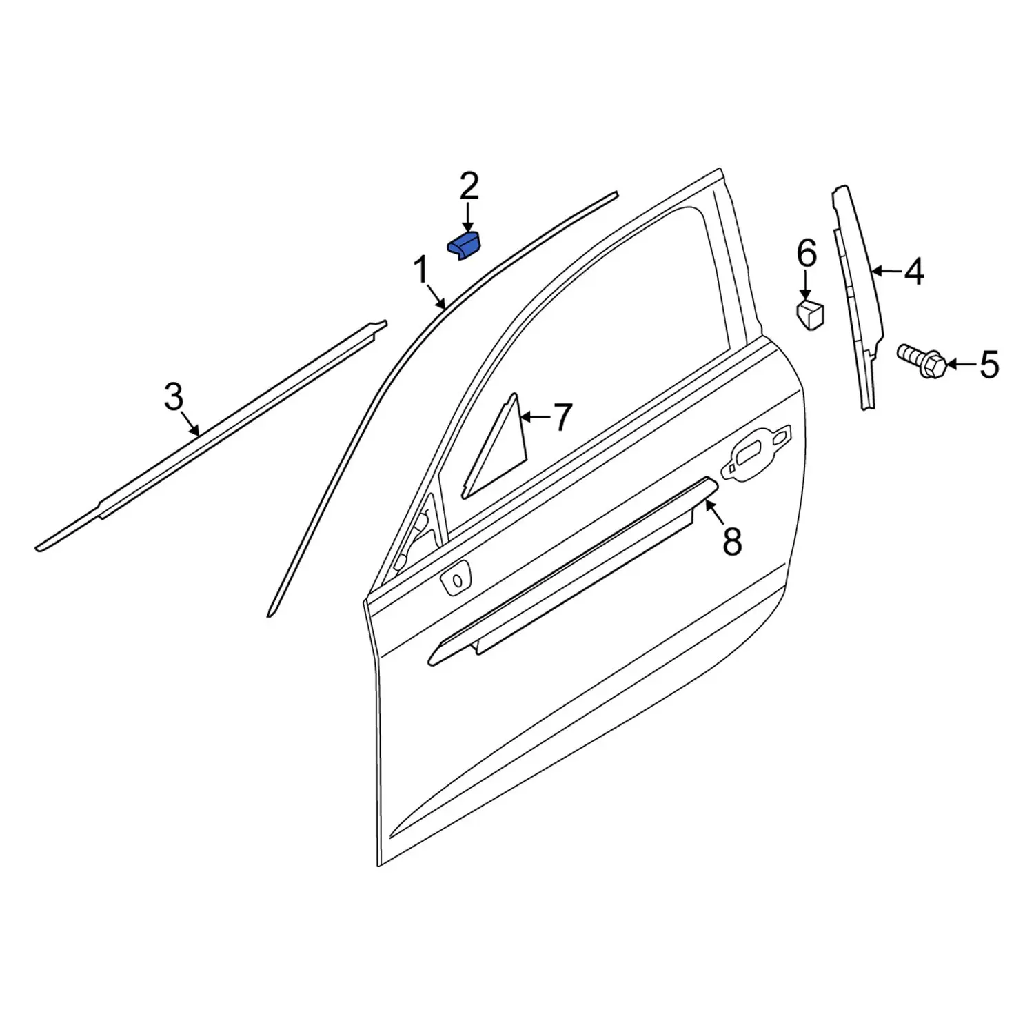 For AUDI OEM 15-18 A3 Exterior-Rear-Frame Molding Clip 8V5837732A