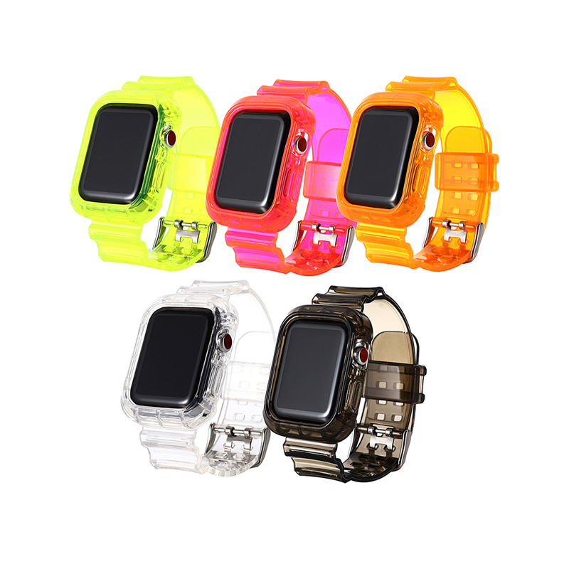 Прозрачный ремешок Jelly из ТПУ для Apple watch 42 мм 44 мм 38 мм 40 мм