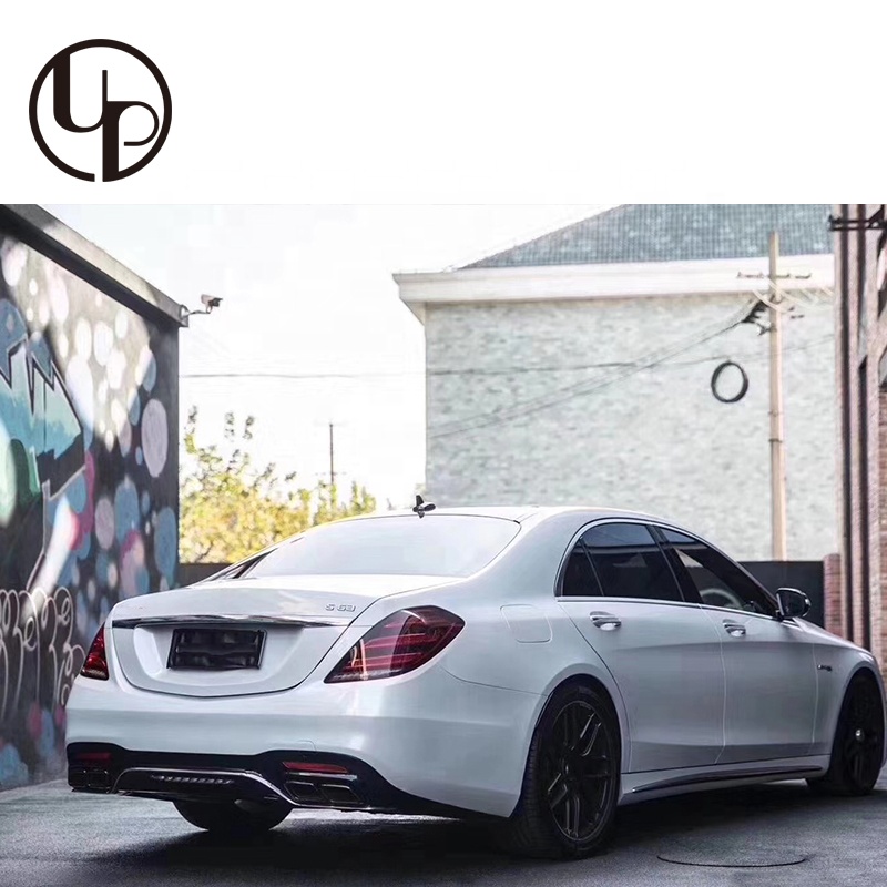 Новый продукт ABS + светодиодный S class W222 S63 S65 TI style2014-2020 год Автомобильные кузовные детали задней части бампера хвост свет лампы