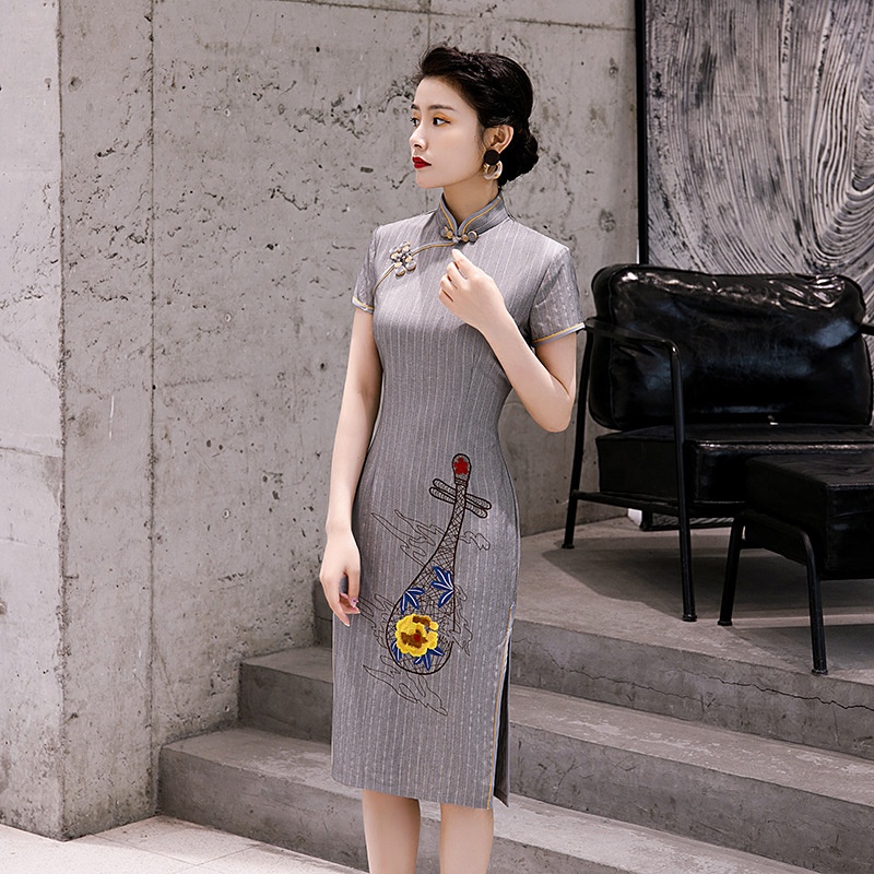 Оптовая продажа; Высокое качество; Китайское традиционное платье Cheongsam Qipao 37 женские Cheongs