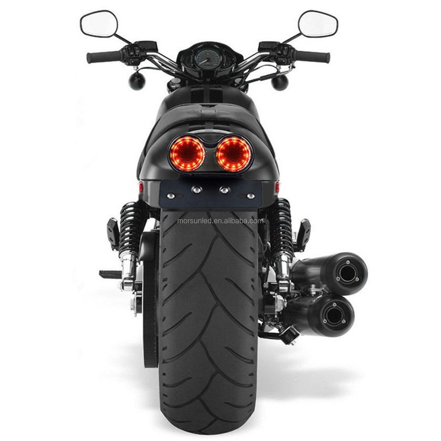 Для Harley Honda Yamaha Suzuki Kawasaki Кронштейн номерного знака мотоцикла задний фонарь светодиодный сигнал поворота Стоп-сигнал
