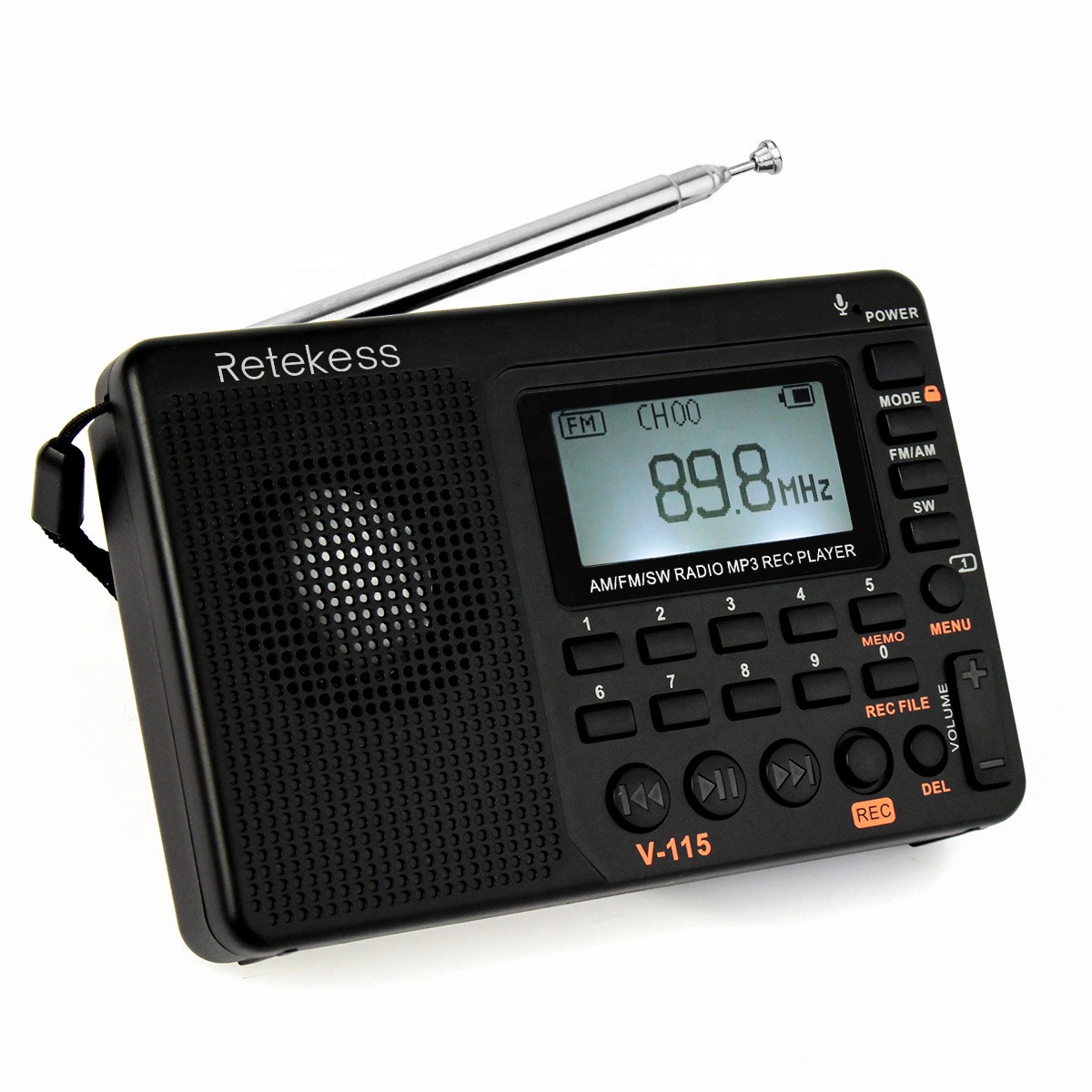 Цифровое радио AM FM, портативные коротковолновые Радиоприемники, перезаряжаемое радио, цифровой тюнер и предустановленные