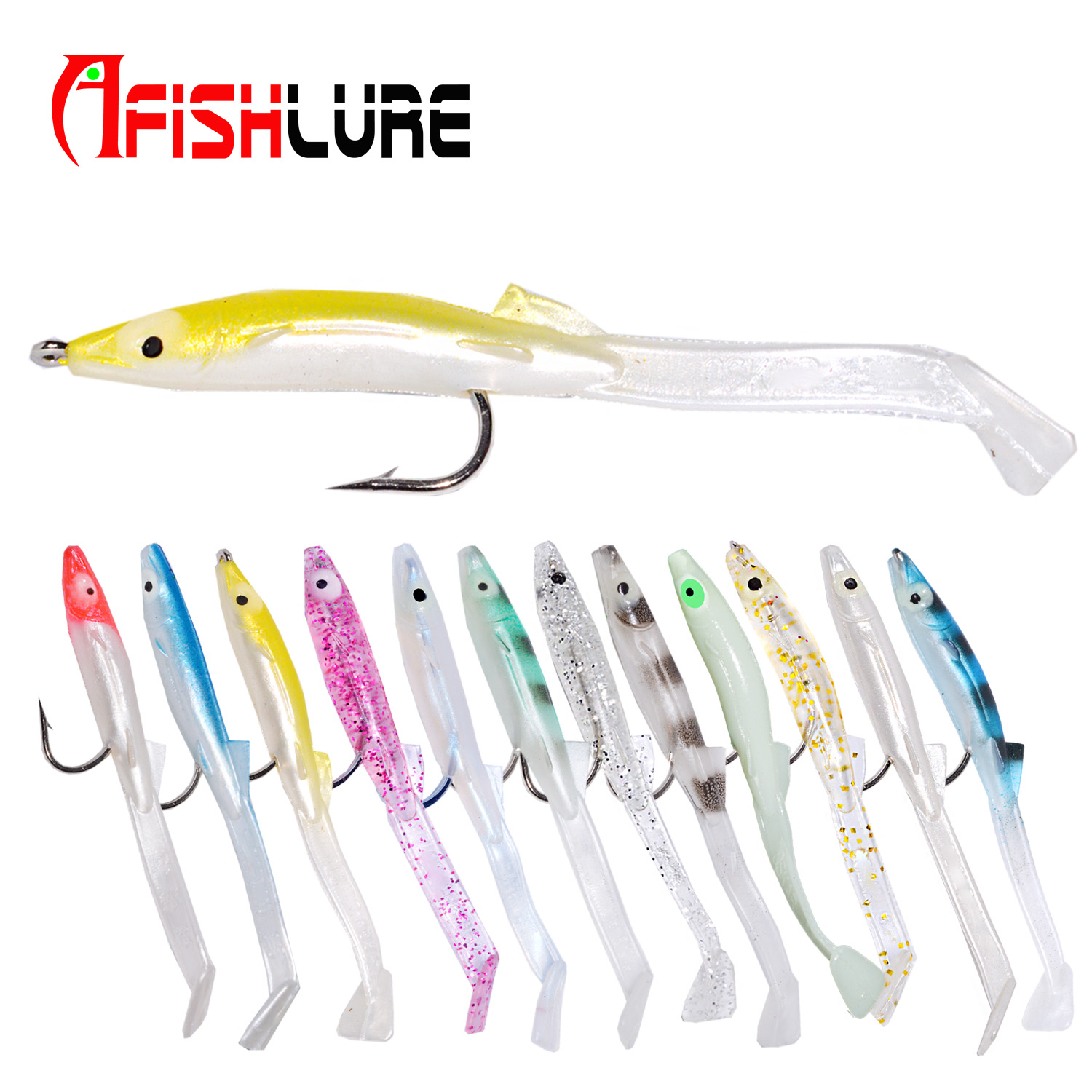 Afishlure Рыбацкая Мягкая приманка см 2,3 г Мягкая Рыболовная Снасть для морского угоря высшего качества
