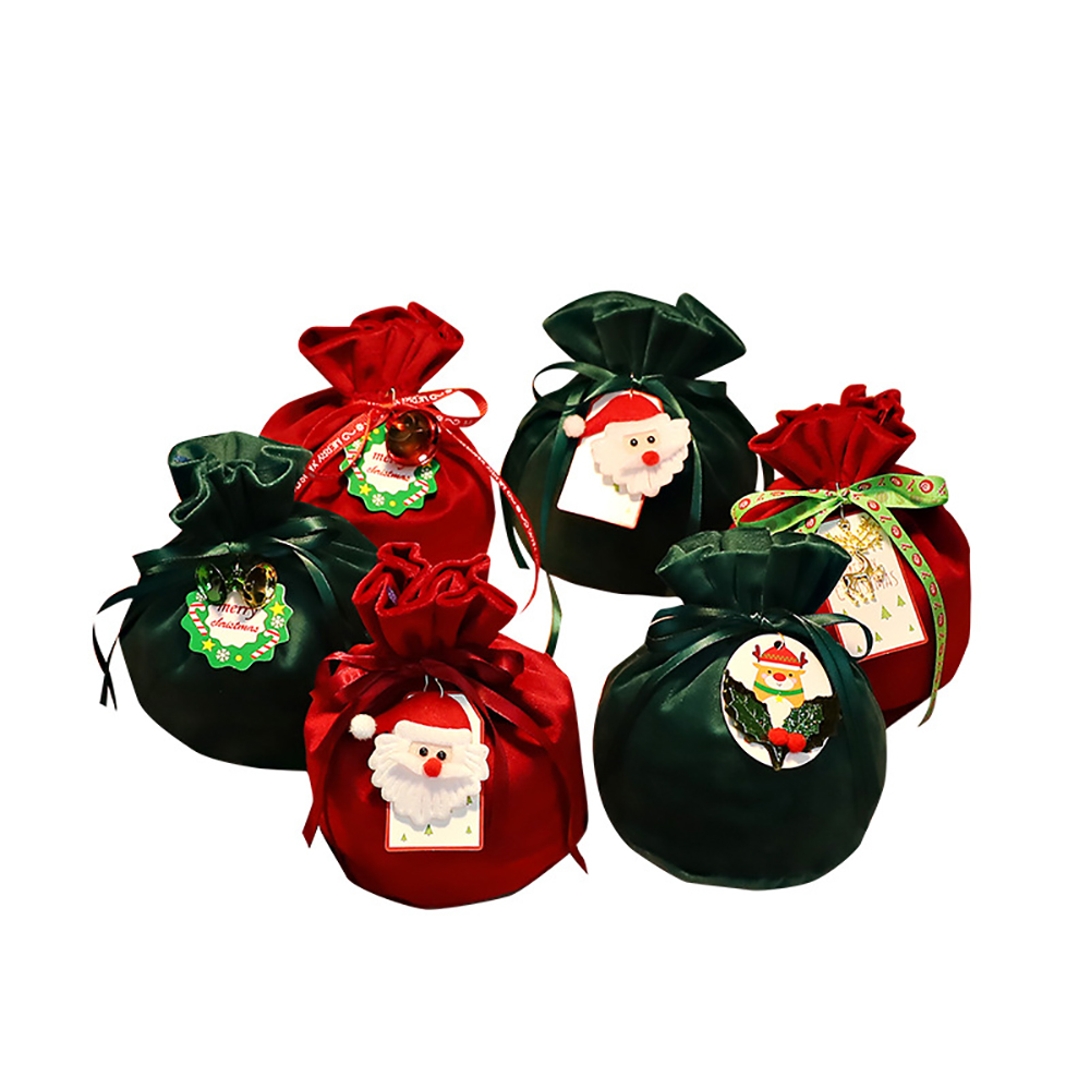 Christmas Creative Gift Pocket Christmas Eve Apple Box Halloween Fruit Bag Halloween Small Gift Decoration Flannelette BagH31