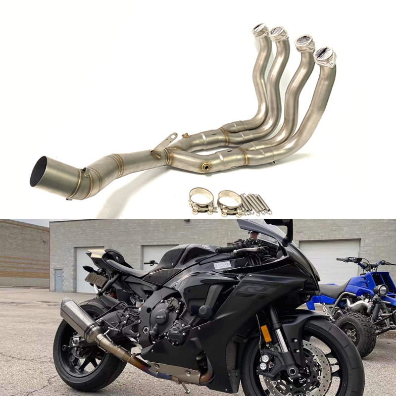 Выхлопная система для мотоцикла Yamaha R1 MT10, передняя выхлопная труба 2015 ~ 2021 R1M