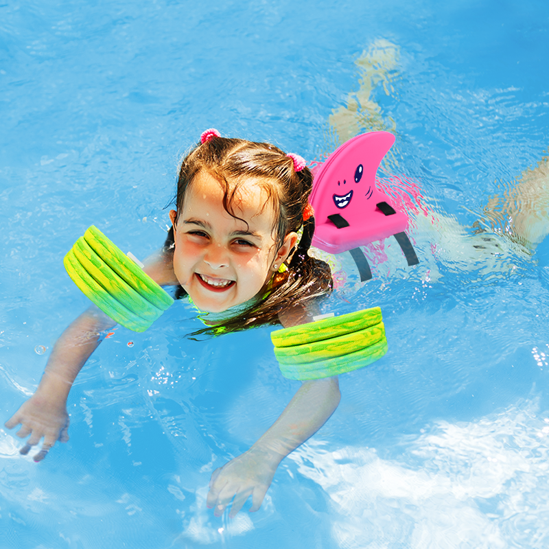 Multi-purpose fin shape swimming back float swimming accessories for children EVA Material Swimming Fins