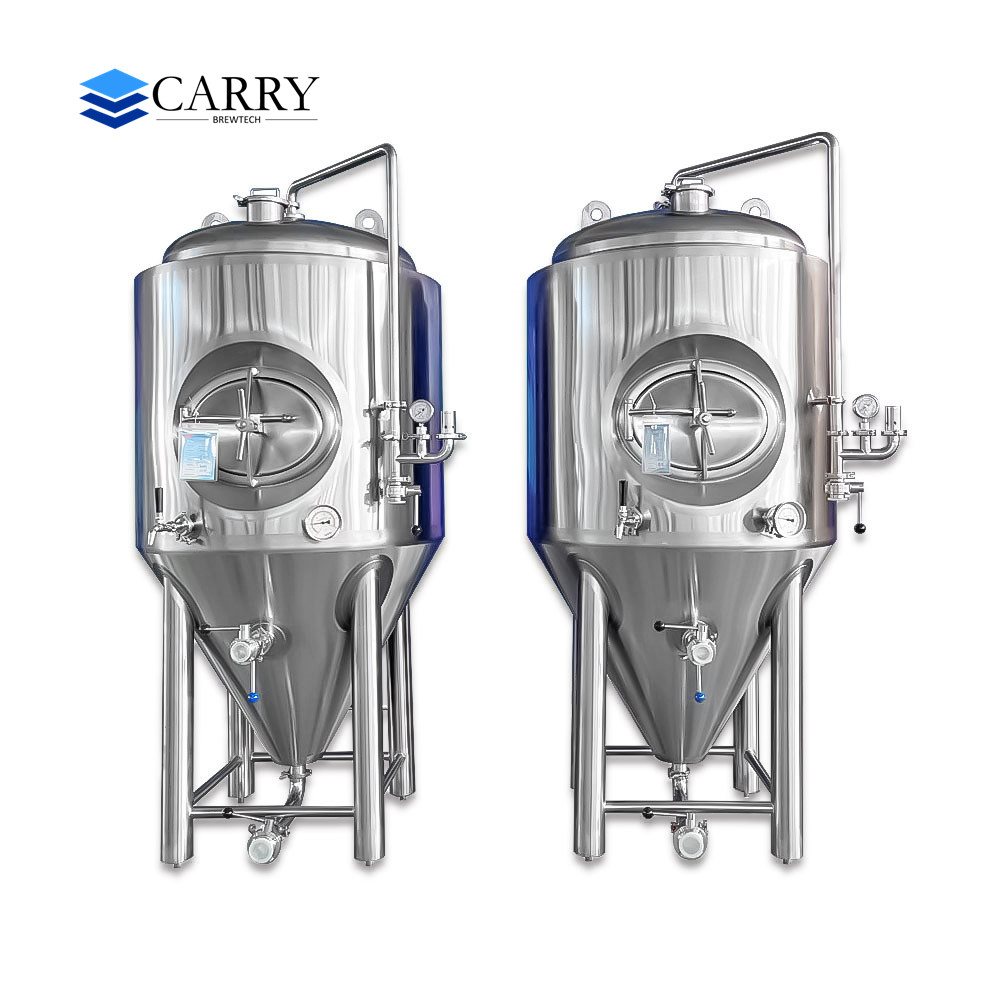 Высокое качество 500L 1000L 10HL 20HL 30HL SUS (нержавеющая сталь 304 конический резервуар для ферментации пива с воздушным охлаждением куртка