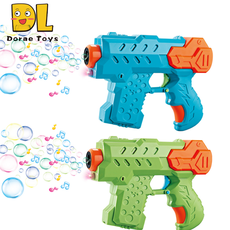 Wholesale Electric ABS Plastic Solid Color with 2 Colors Bubble Shooter Gun Toy for Kids
