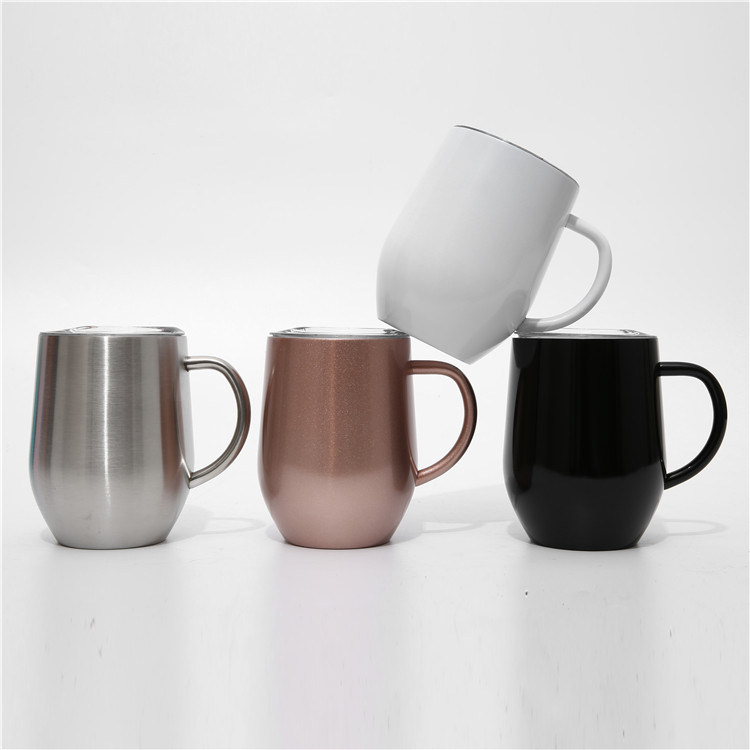 12OZ Stainless Steel Wine Tumbler Double Walled Insulated Coffee Cup Gradient Colors Wine Tumbler