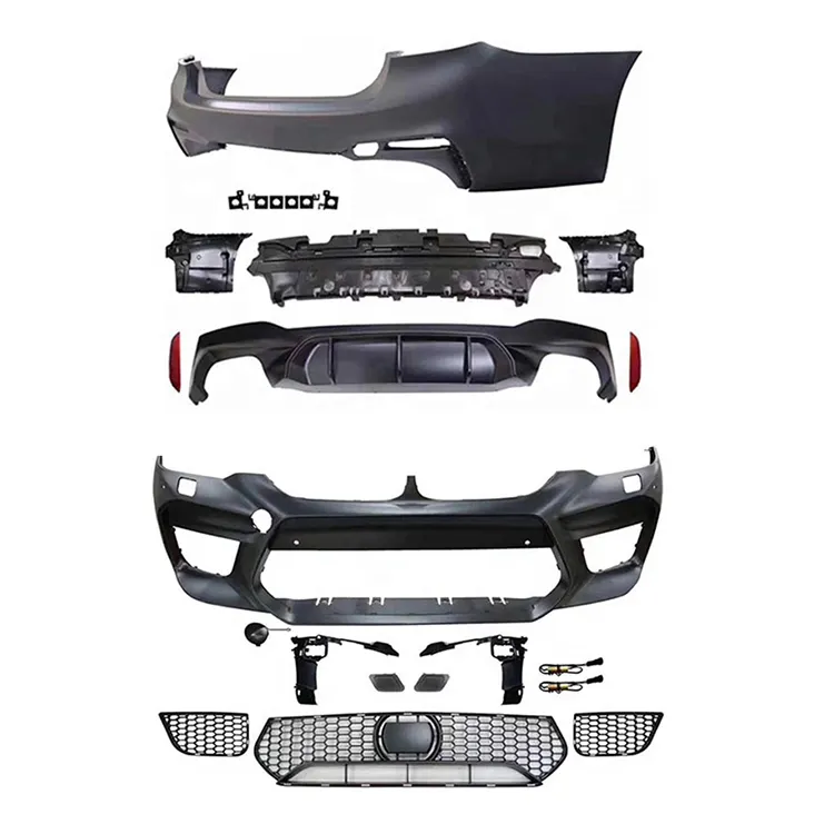 For BMW 5 Series G30 G38 Modified M5 front bumper with grill for BMW Body kit car bumper 2018-2020