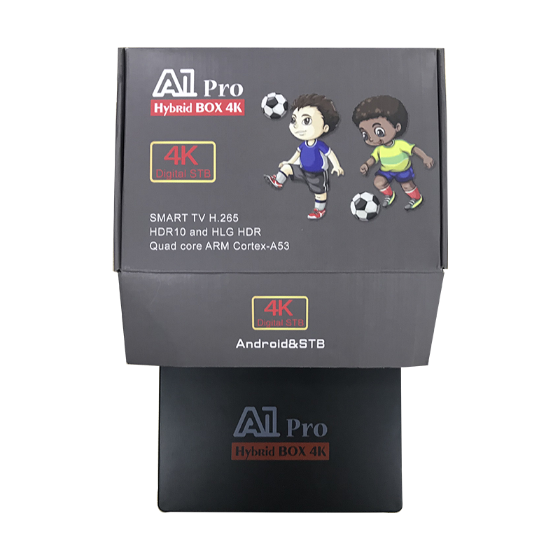 A1 Pro Android 9,0 TV Box 4K Amlogic S905D H.265 HEVC DVB-C DVB-T2 цифровой ТВ-тюнер DVB T2 комбо DVB-S2 для спутникового ТВ-приемника