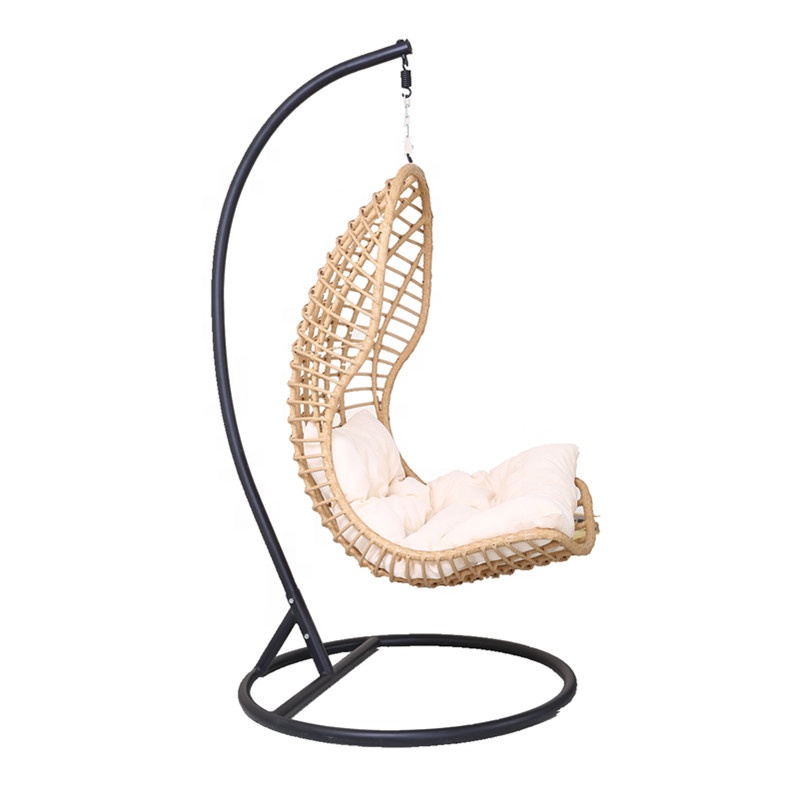 Bamboo Rocking Swing Chair Outdoor Wheel Swings Garden 1 Seater Hanging Chairs Stand Indoor Swinging With Net