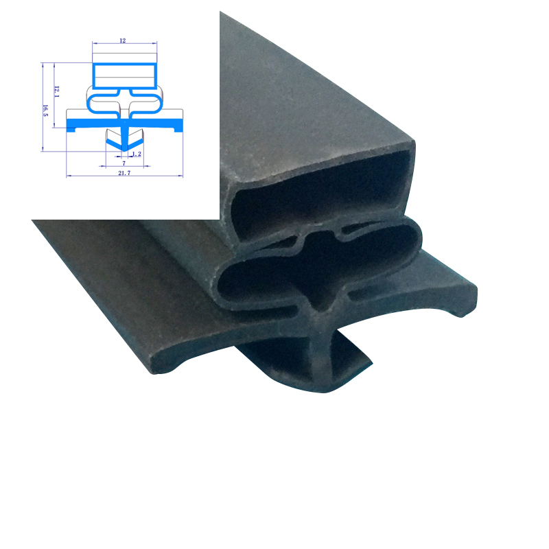Commercial Household Refrigerator Plastic Magnetic extruded Rubber Door Seal Strip