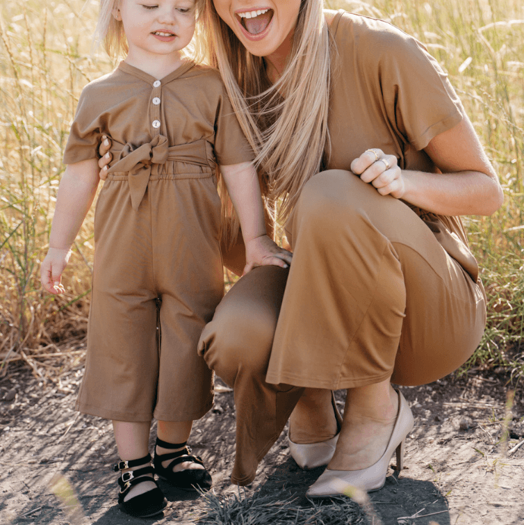 Wholesale Jumpsuit Mommy and Me Fall Outfits Lounge Wear Newborn Baby Girl Clothes Mom and Me One Piece Jumpsuit Onesies