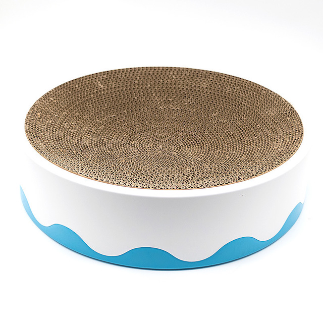 Indoor Cat Scratch Cardboard Round Scratching Seat Sofa Pads Cat Scratcher Cardboard Lounge Bed