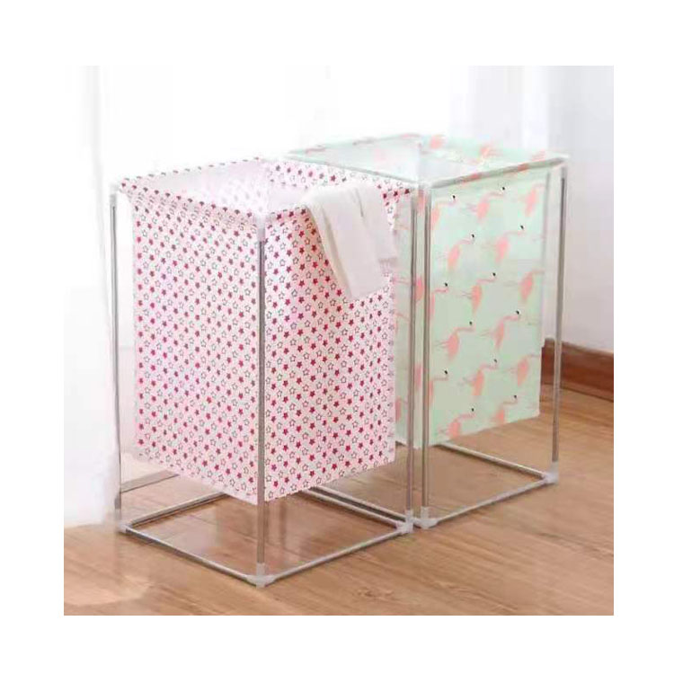 Folding waterproof dirty clothes laundry basket cloth art storage basket