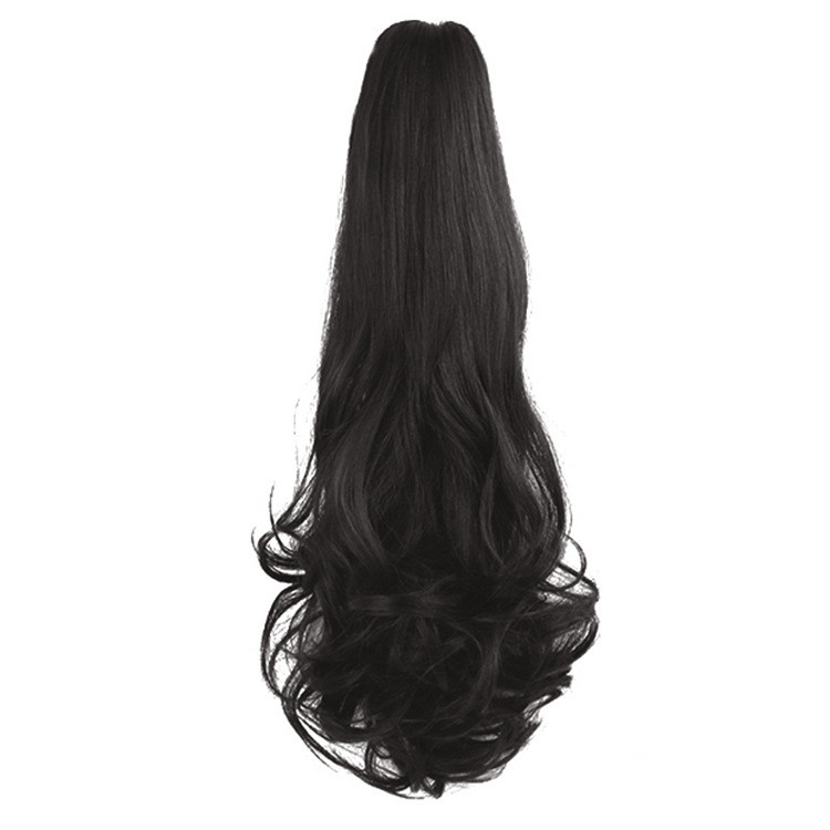 New ponytail wig tiger clip wavy curly long hair ponytail catch clip chemical fiber curling clip ponytail